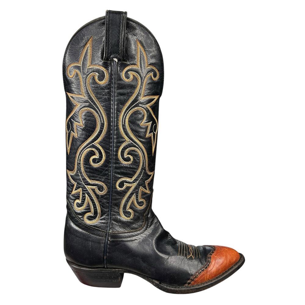 Black and Brown Women's Western Ankle Cowboy Boot
